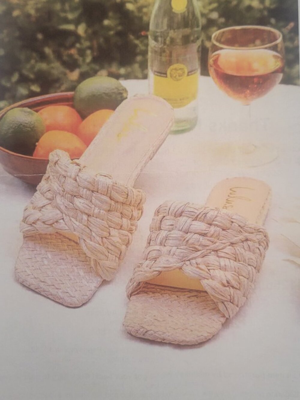 Lulu's Bicknell Raffia Woven Slide Sandal